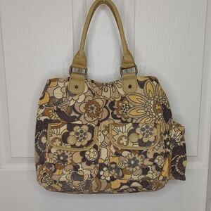 Vintage Gap Retro Floral Corduroy Purse